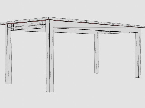 Jasmine Extensionable Dining Table Modèle 3D