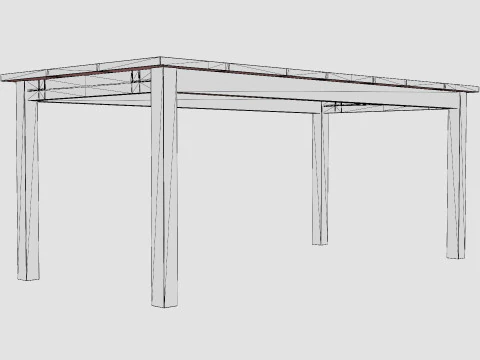 Jasmine Extensionable Dining Table 3D Model
