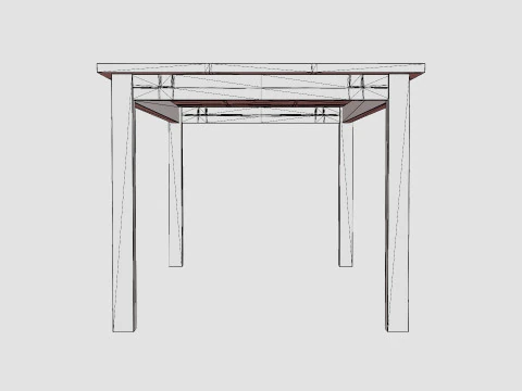 Jasmine Extensionable Dining Table 3D Model