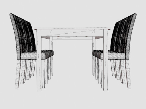 Jasmine Extensionable Food Group With 6 Viktor Chair 3D Model