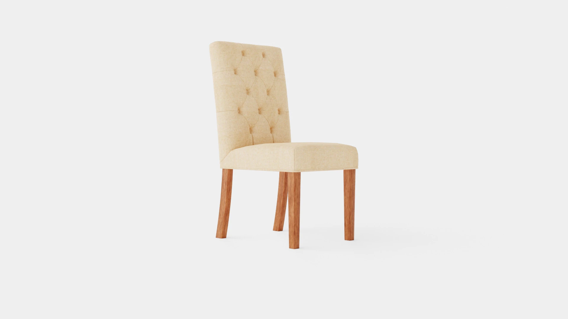 Jenny Dining Chair Beige Wood 3D Model .c4d .max .obj .3ds .fbx .stl .blend 