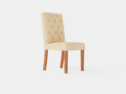 Chaise de salle &agrave; manger Jenny bois beige Modèle 3D