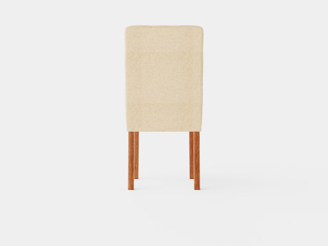 Jenny Dining Chair Beige Wood 3D Model