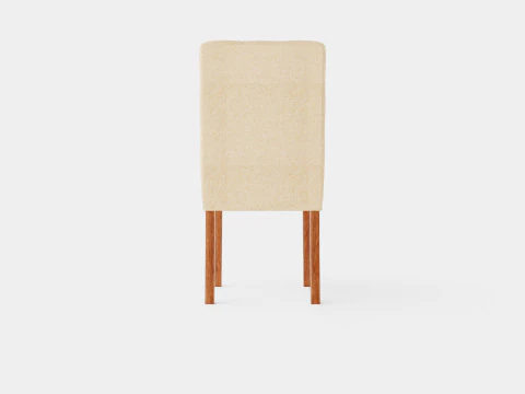 Jenny Dining Chair Beige Wood 3D Model
