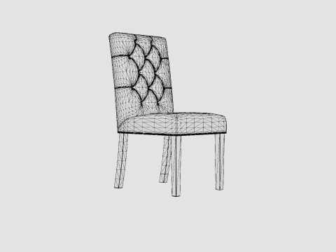 Jenny Dining Chair Gray White 3D Model