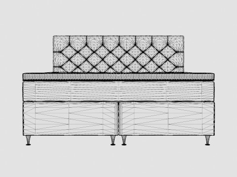 Joluma Complete Bed Package Continental Bed Black 3D Model
