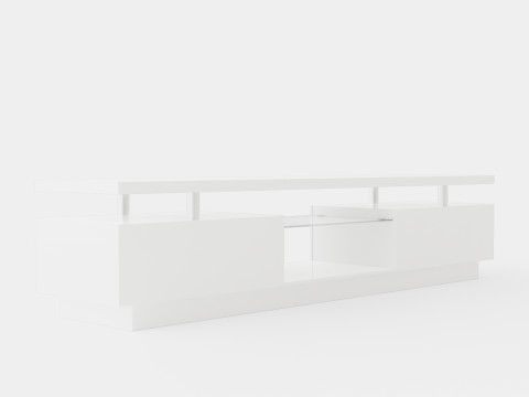 Jugansbo TV Bench 2 Shelves Led Lighting 3D-Modell