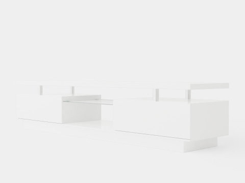 Jugansbo TV Bench 2 Shelves Led Lighting Modelo 3D