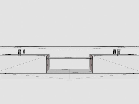 Jugansbo TV Bench 2 Shelves Led Lighting Modelo 3D