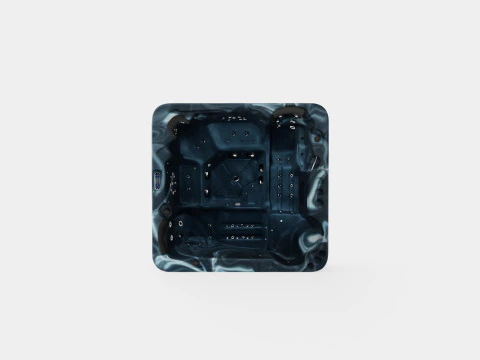 Jupiter Premium Dark Spabad 94 Jets 5 personas con tapa incluida Modelo 3D