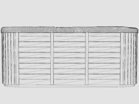 Jupiter Premium Dark Spabad 94 Jets 5 People Incl Lid 3D Model