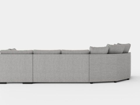 Kahnia Corner Sofa Cozy Corner With Chaise Lounge Right Light Gray Modelo 3D