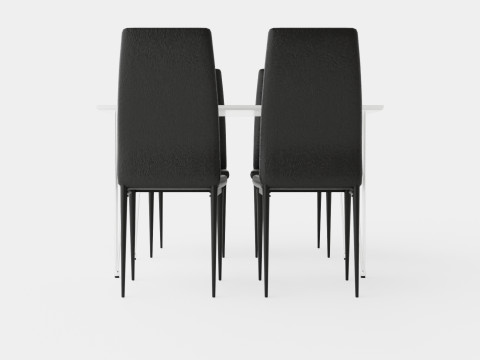 Kronblom Food Group With 4 Ted Chair 3D Model