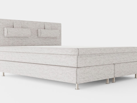 Layla Continental Bed Light Gray 3D Модель