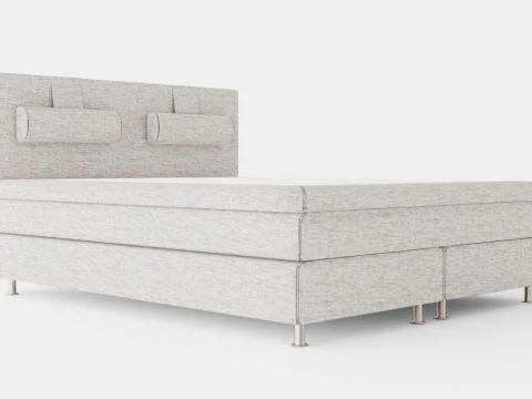 Layla Kontinentalbett Hellgrau 3D Modell