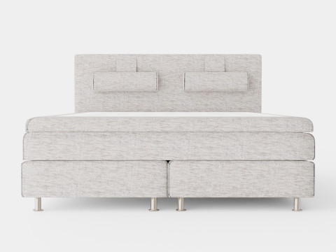 Layla Continental Bed Light Gray Modelo 3D