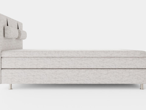 Layla Continental Bed Light Gray Modelo 3D
