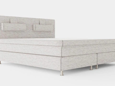 Cama Layla Continental cinza claro Modelo 3D