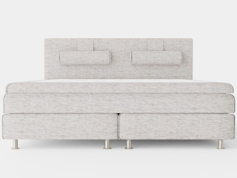 Layla Continental Bed Light Gray 3D Model