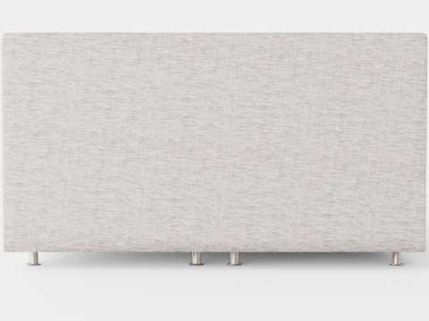 Layla Continental Bed Light Gray 3D Model