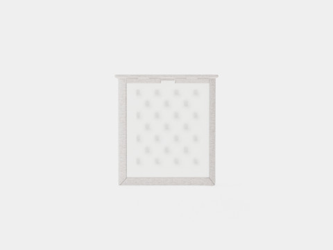 Layla Continental Bed Light Gray 3D Model