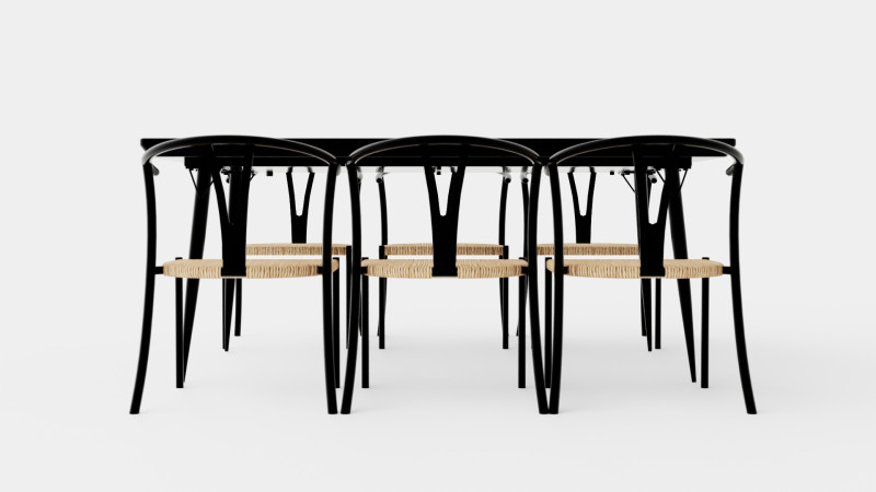 Lilo Food Group With 6 Elysia Dining Chairs 3D मॉडल .c4d .max .obj .3ds .fbx .stl .blend 