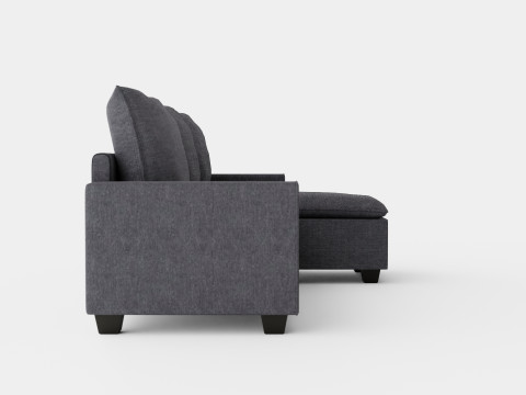Lerdal Divan Sofa 3 Seater Reversible Gray 3D Model