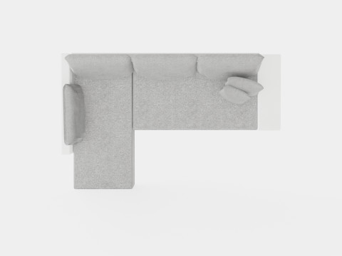 Leroy Sofa Bed 4 Seater With Divan Reversible White Light Gray Modelo 3D