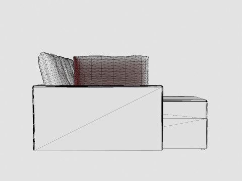 Leroy Sofa Bed 4 Seater With Divan Reversible White Light Gray Modelo 3D