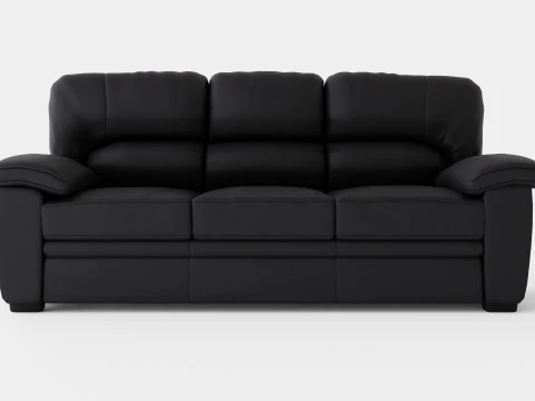 Lindby 3 Seater Sofa Artificial Leather 3D Model