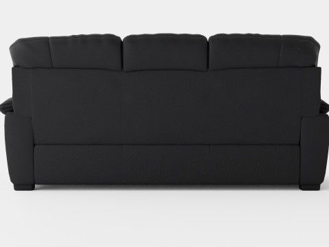 Lindby 3 Seater Sofa Artificial Leather Model 3D