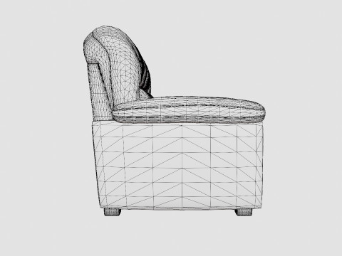 Lindby 3 Seater Sofa Artificial Leather Model 3D