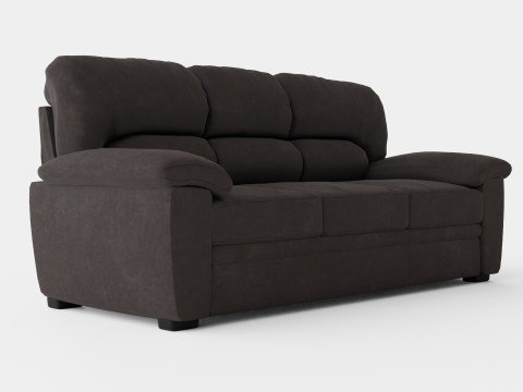 Lindby 3 Seater Sofa Dark Gray 3D Модель