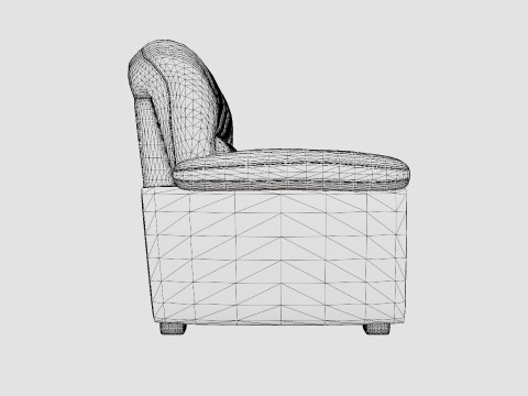 Lindby 3 Seater Sofa Dark Gray 3D Модель