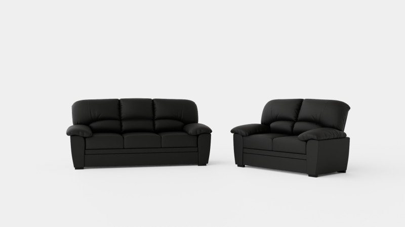 Lindby Sofa Group 3 Seater 2 Seater Artificial Leather 3D 모델 .c4d .max .obj .3ds .fbx .stl .blend 
