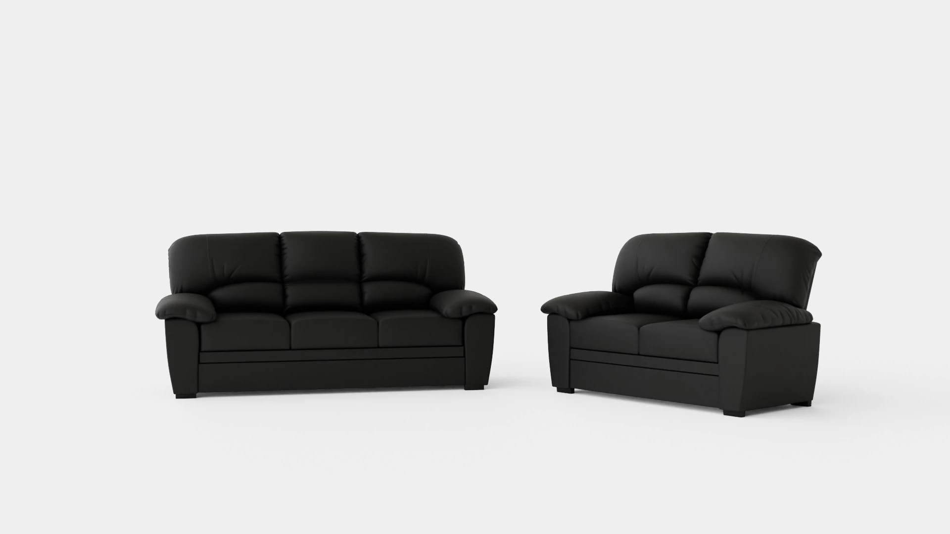 Lindby Sofa Group 3 Seater 2 Seater Artificial Leather 3D Model .c4d .max .obj .3ds .fbx .stl .blend
