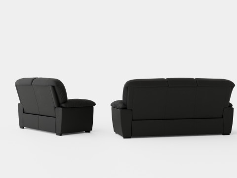 Lindby Sofa Group 3 Seater 2 Seater Artificial Leather 3D 모델