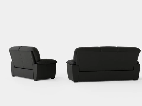 Lindby Sofa Group 3 Seater 2 Seater Artificial Leather 3D Model