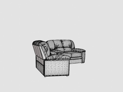 Lindby Sofa Group 3 Seater 2 Seater Artificial Leather 3D 모델
