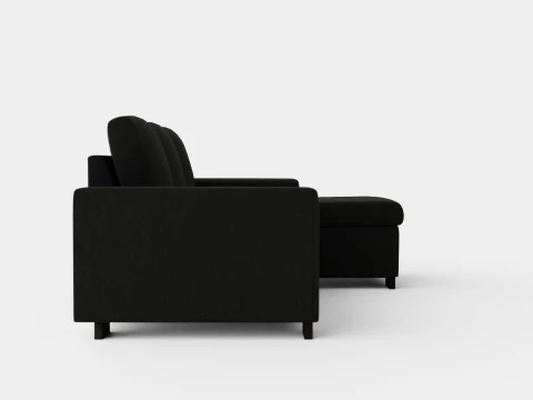 Link Divan Sofa 3 Seater Reversible Black 3D Model