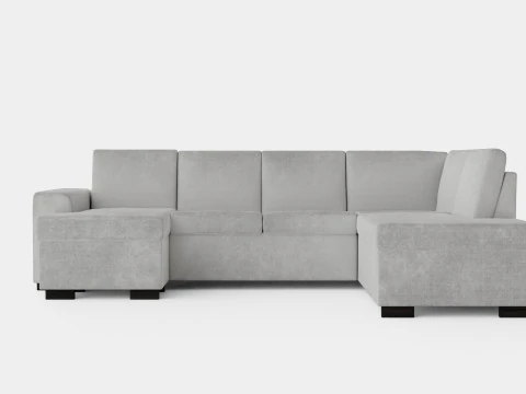 링크 U 소파와 디반 왼쪽 라이트 그레이 3D 모델