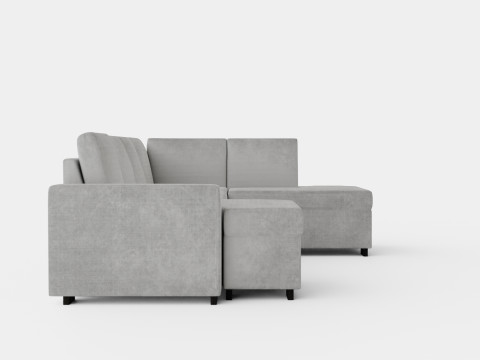 Link U Sofa With Divan Left Light Gray 3D-Modell
