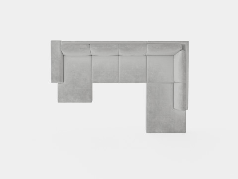 Link U Sofa With Divan Left Light Gray 3D-Modell