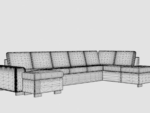 Link U Sofa Xxl With Divan Left 3D Model