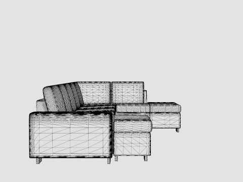Link U Sofa Xxl With Divan Left 3D Model