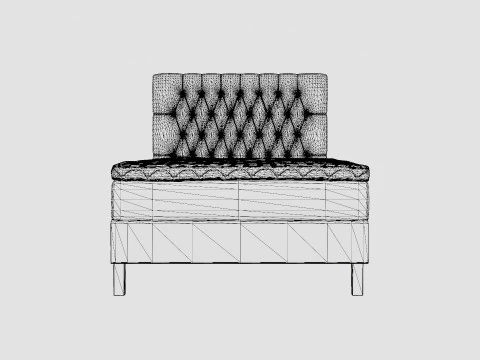 Lucky Complete Bed Package Foam Diamond Bed Give 3D Model