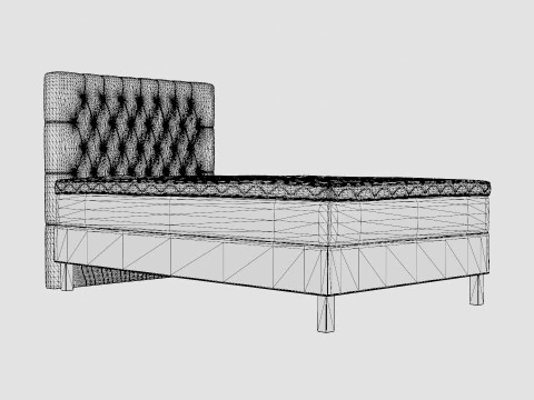 Lucky Complete Bed Package Foam Diamond Bed Give 3D Model