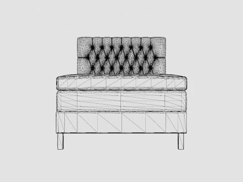 Lucky Complete Bed Package Polyester Diamond Bed Give 3D Model