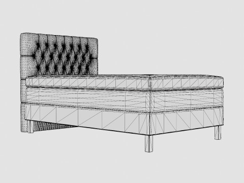 Lucky Complete Bed Package Polyester Diamond Bed Give 3D Model