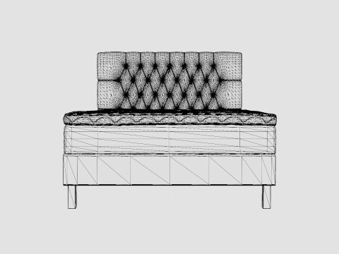Lucky Complete Bed Package Foam Diamond Bed Give 3D मॉडल